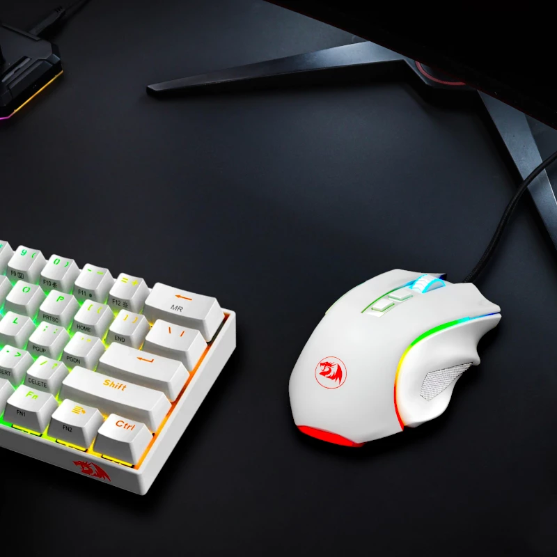 REDRAGON GRIFFIN 7200DPI spēļu pele - balta