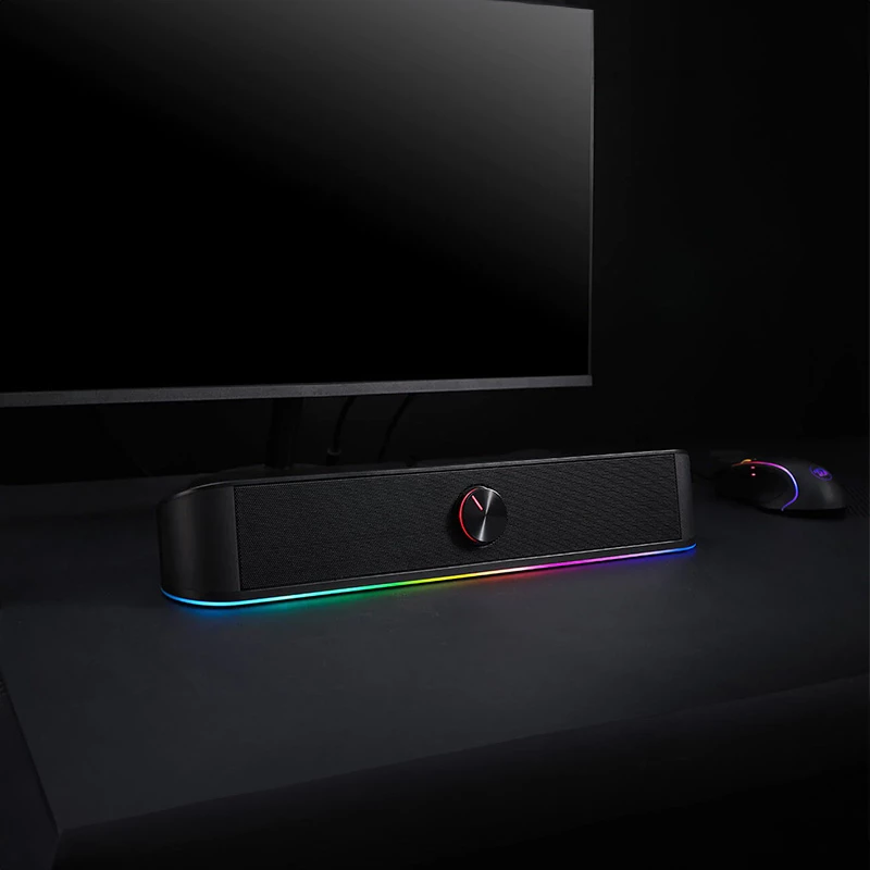 Redragon GS560 Adiemus 2.0 RGB USB/Aux spēļu skaņas josla - melna