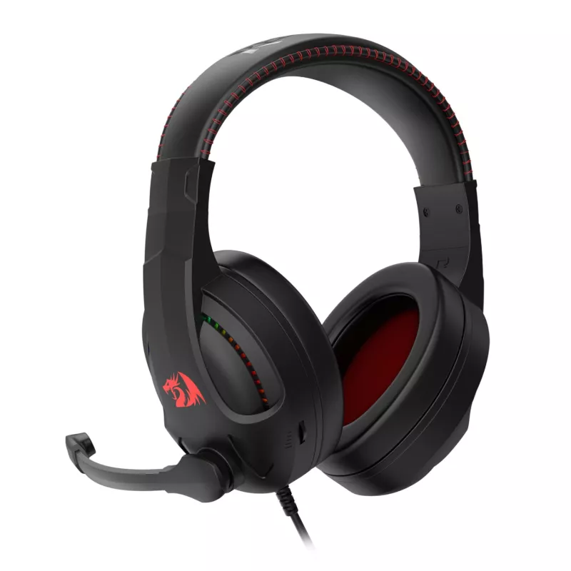 Redragon H211 CRONUS Virtual 7.1 Surround Sound RGB vadu spēļu austiņas - Melna