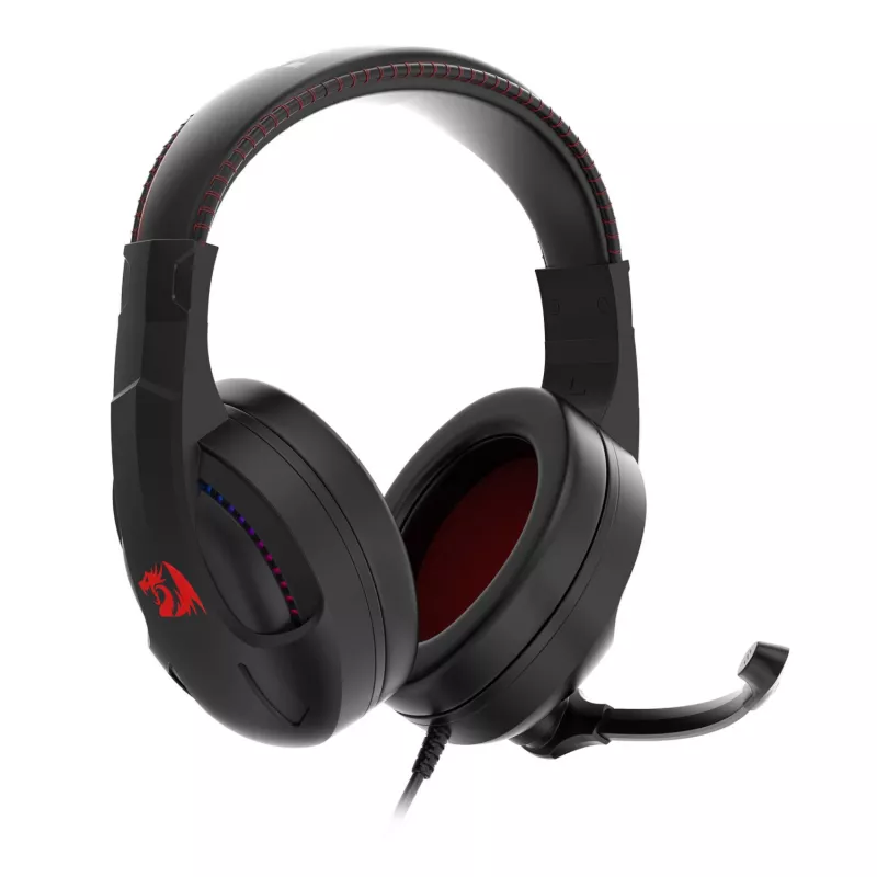 Redragon H211 CRONUS Virtual 7.1 Surround Sound RGB vadu spēļu austiņas - Melna