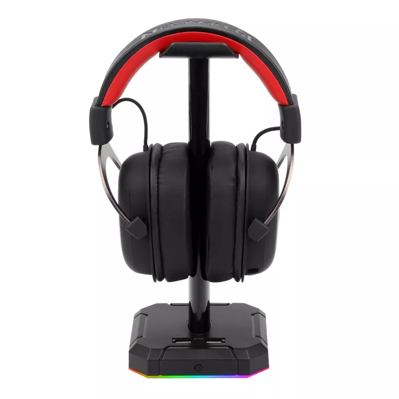 Redragon HA300 Scepter Pro RGB austiņu statīvs ar 4 portu USB 2.0 centrmezglu