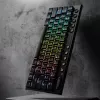 REDRAGON Horus Mini Pro 61 taustiņu trīs režīmu bezvadu RGB zema profila mehāniskā spēļu tastatūra - melna (sarkanais slēdzis)