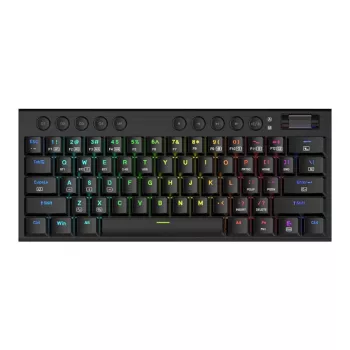 REDRAGON Horus Mini Pro 61 taustiņu trīs režīmu bezvadu RGB zema profila mehāniskā spēļu tastatūra - melna (sarkanais slēdzis)