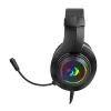 REDRAGON HYLAS H260RGB apkārt auss spēļu austiņas ar noņemamu mikrofonu, 50mm draiveri, RGB apgaismojums, 3.5mm audio + USB barošana, melnas