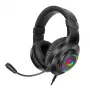 REDRAGON HYLAS H260RGB apkārt auss spēļu austiņas ar noņemamu mikrofonu, 50mm draiveri, RGB apgaismojums, 3.5mm audio + USB barošana, melnas