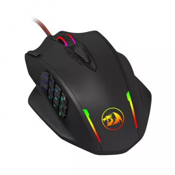 REDRAGON IMPACT 12400DPI MMO spēļu pele - melna