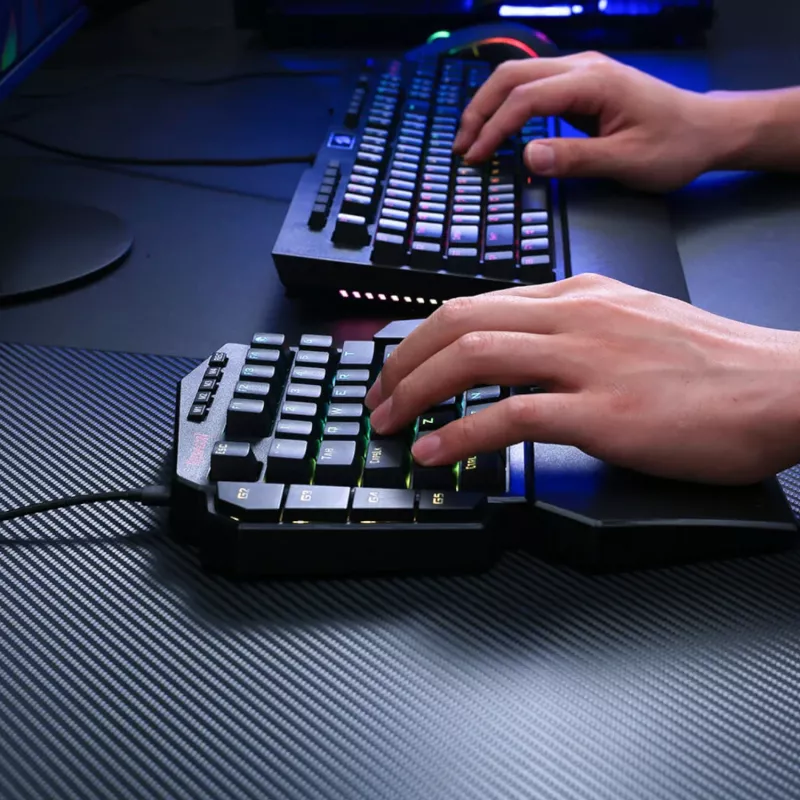 Redragon K585 DITI ELITE PRO RGB 40% bezvadu mehāniskā spēļu tastatūra - zili slēdži