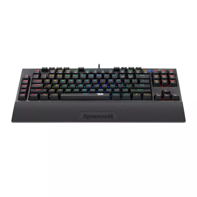 Redragon K588 RGB Pro BROADSWORD TKL mehāniskā vadu spēļu tastatūra - melna
