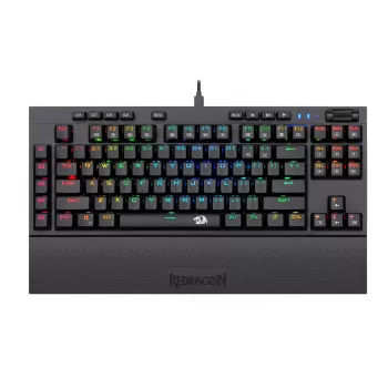 Redragon K588 RGB Pro BROADSWORD TKL mehāniskā vadu spēļu tastatūra - melna