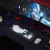 Redragon K762WB-RGB-PRO LCD pilna izmēra gāzes balstiekārtas mehāniskā tastatūra - melna