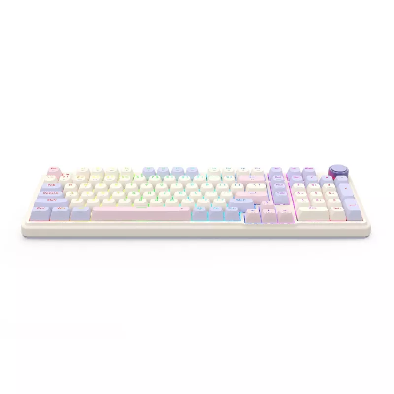 Redragon K768VI-WL trīs režīmu RGB mehāniskā spēļu tastatūra – 100 taustiņi ar karsto nomaiņu (melna)