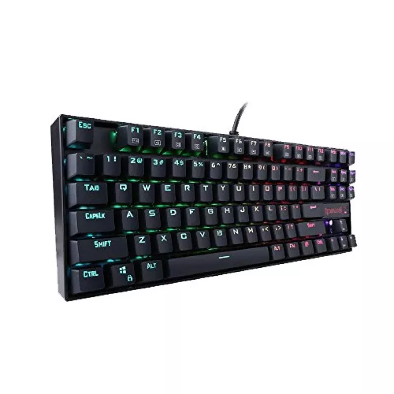 Redragon KUMARA RGB mehāniskā spēļu klaviatūra - Tenkeyless 87 taustiņi, Outemu Red slēdži, RGB apgaismojums, melna
