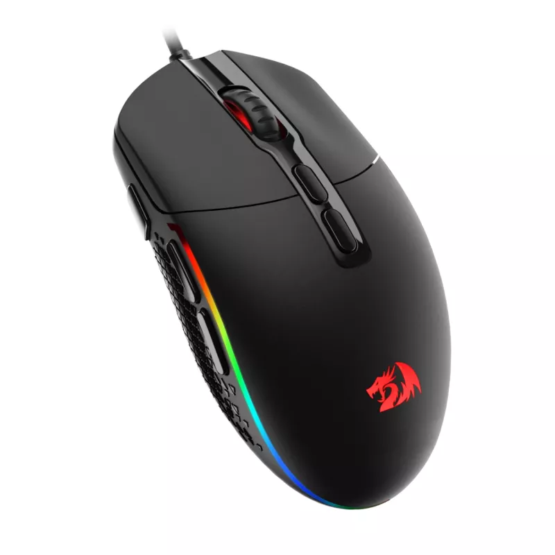 Redragon M719 INVADER RGB 10000 DPI vadu optiskā spēļu pele - melna