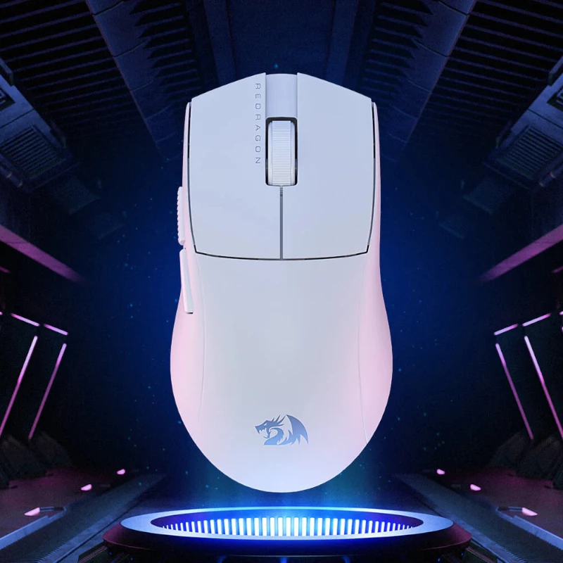 Redragon M916 PRO 1K 3 režīmu bezvadu spēļu pele – balta