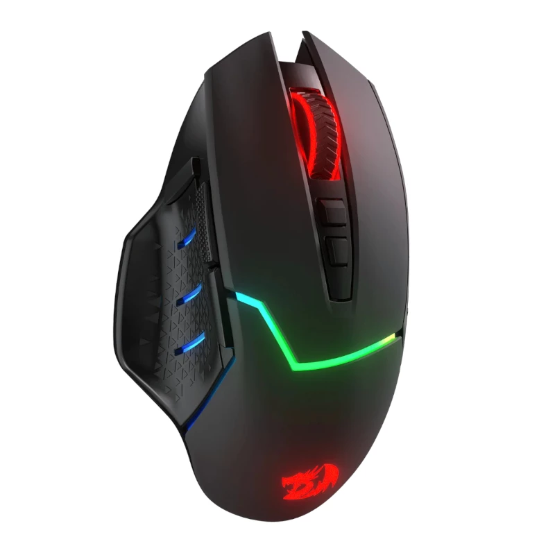 REDRAGON Mirage Pro 8000DPI RGB bezvadu spēļu pele - melna