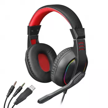 Redragon Over-Ear ARES Aux RGB spēļu austiņas - melnas