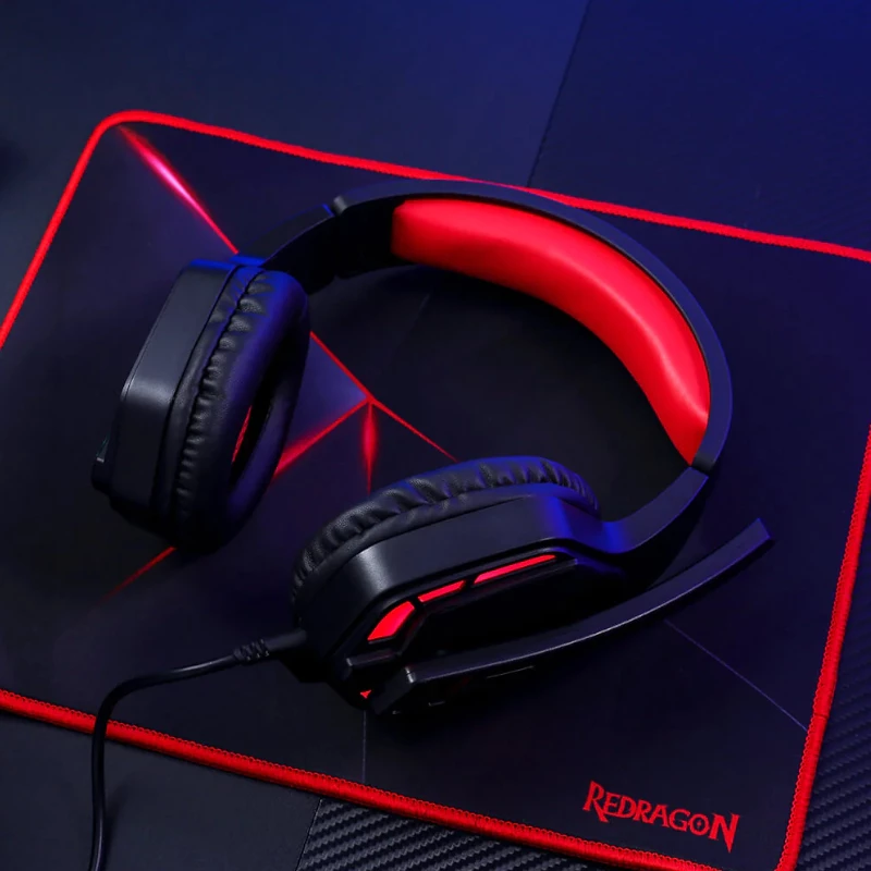 REDRAGON Over-Ear THEMIS Aux Gaming Headset - Melns