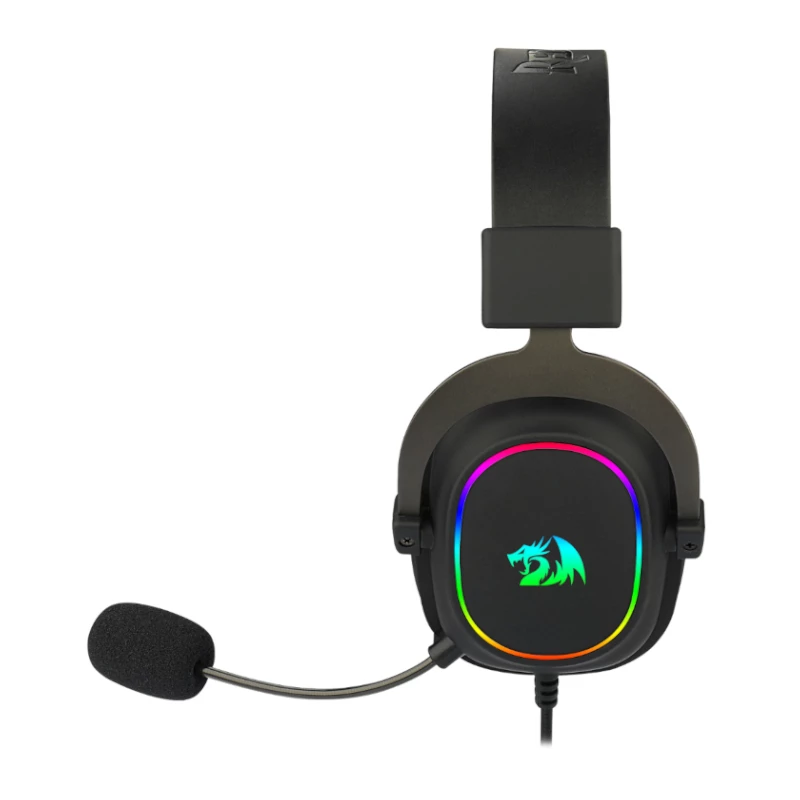 REDRAGON Over-Ear ZEUS-X USB RGB spēļu austiņas - Melna