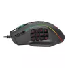 REDRAGON PERDICTION 4 12400DPI RGB MMO ergonomiska spēļu pele - melna