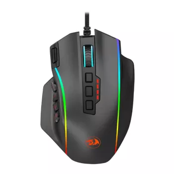 REDRAGON PERDICTION 4 12400DPI RGB MMO ergonomiska spēļu pele - melna