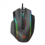 REDRAGON PERDICTION 4 12400DPI RGB MMO ergonomiska spēļu pele - melna