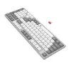 Redragon RD-BK-7111 60% Tri-Mode Low-Profile mehāniskā tastatūra, RGB fona apgaismojums, Hot-Swappable, Melna/Balta