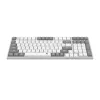 Redragon RD-BK-7111 60% Tri-Mode Low-Profile mehāniskā tastatūra, RGB fona apgaismojums, Hot-Swappable, Melna/Balta