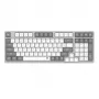 Redragon RD-BK-7111 60% Tri-Mode Low-Profile mehāniskā tastatūra, RGB fona apgaismojums, Hot-Swappable, Melna/Balta