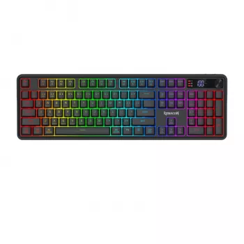 Redragon RM104 PRO VOLCANO RGB bezvadu membrānas spēļu klaviatūra - melna