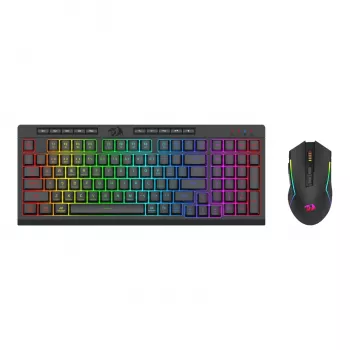 Redragon RYLO PRO S142 trīs režīmu RGB spēļu tastatūras un peles komplekts