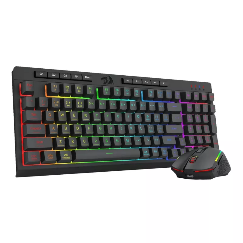 Redragon RYLO PRO S142 trīs režīmu RGB spēļu tastatūras un peles komplekts