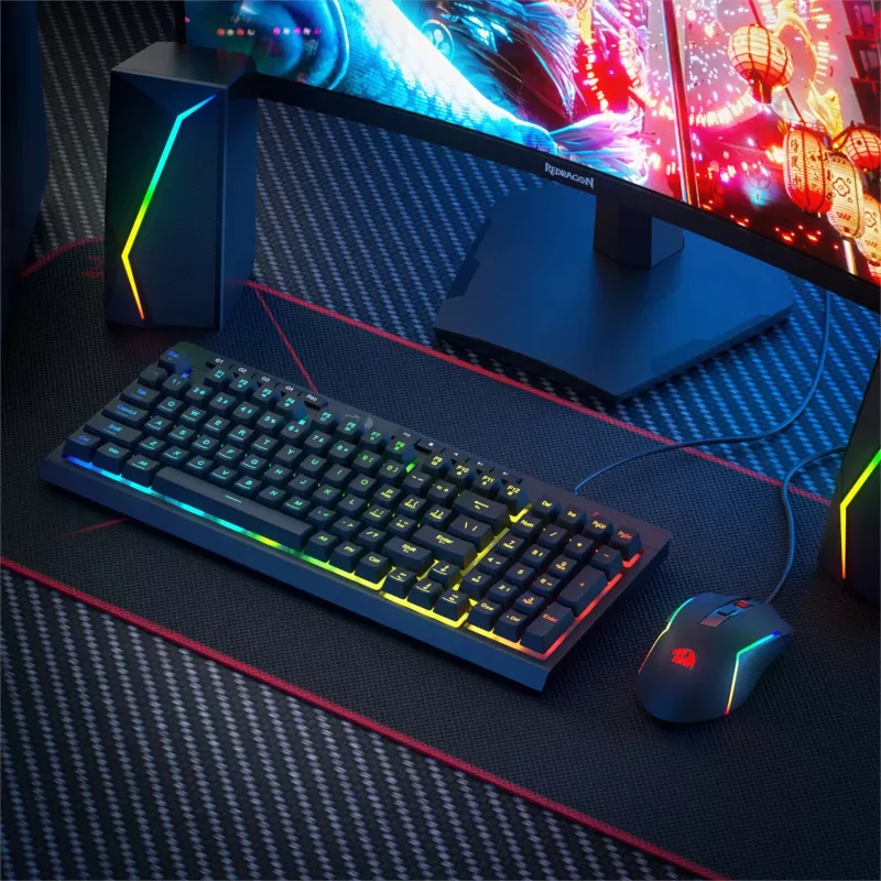 Redragon RYLO S141 membrānas spēļu tastatūras un peles vadu komplekts