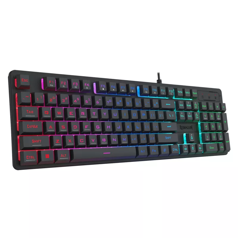 Redragon S107 RGB Gaming Essentials vadu spēļu tastatūras un peles komplekts