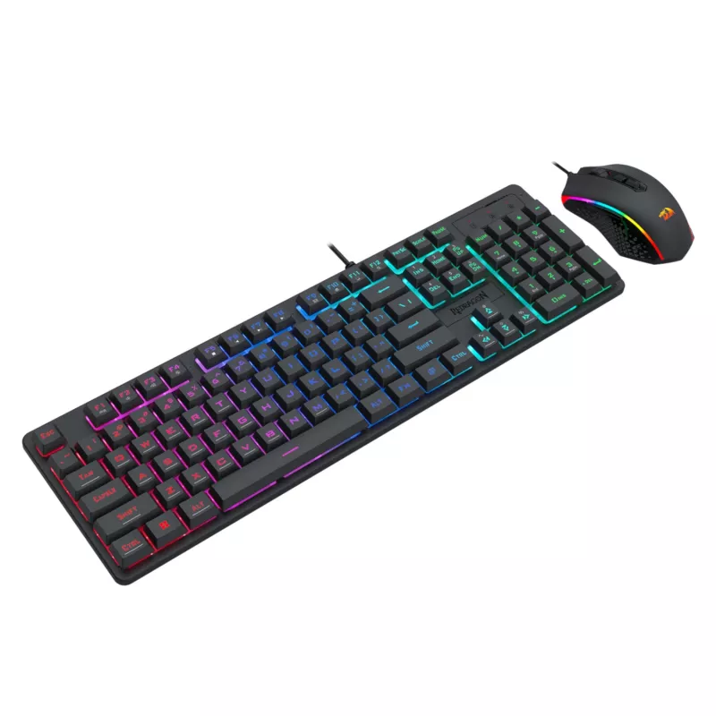 Redragon S107 RGB Gaming Essentials vadu spēļu tastatūras un peles komplekts