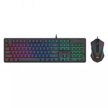 Redragon S107 RGB Gaming Essentials vadu spēļu tastatūras un peles komplekts