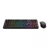 Redragon S162 RGB 3 režīmu bezvadu mehāniskā spēļu klaviatūra un pele - melna