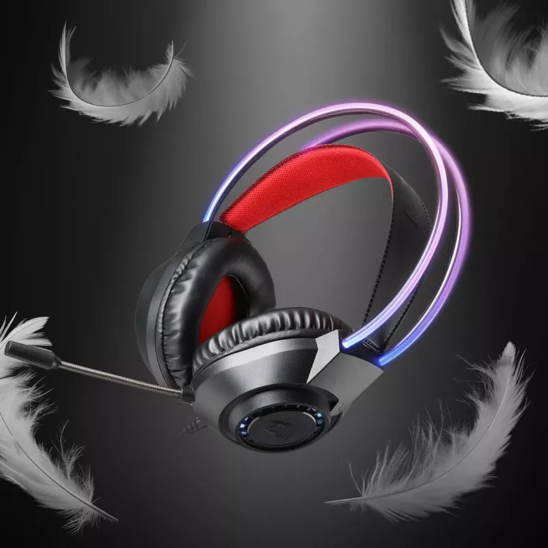 Redragon SCREAM Over-Ear RGB spēļu austiņas - Melna