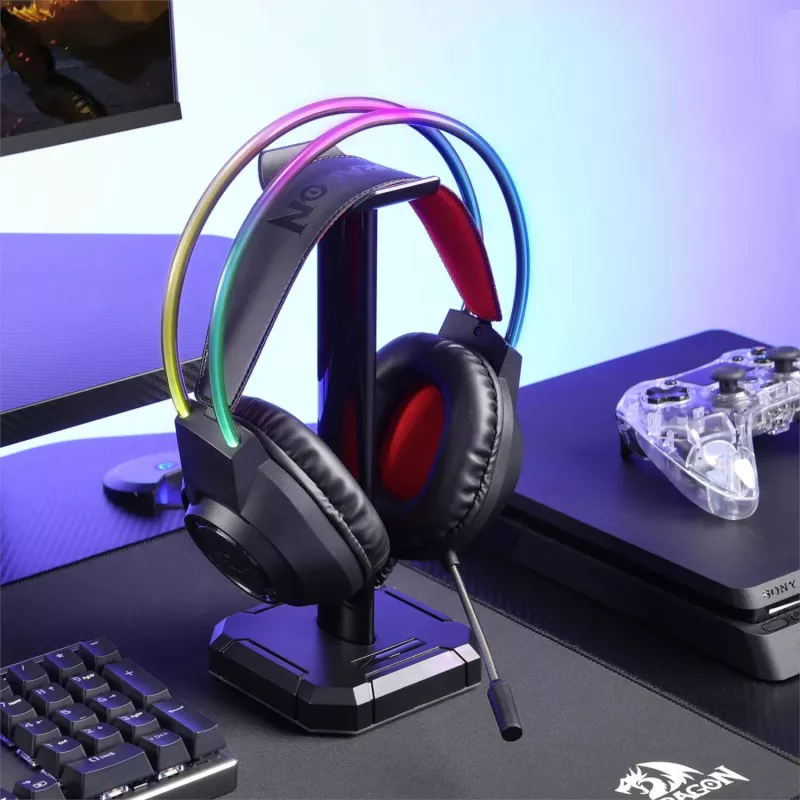 Redragon SCREAM Over-Ear RGB spēļu austiņas - Melna