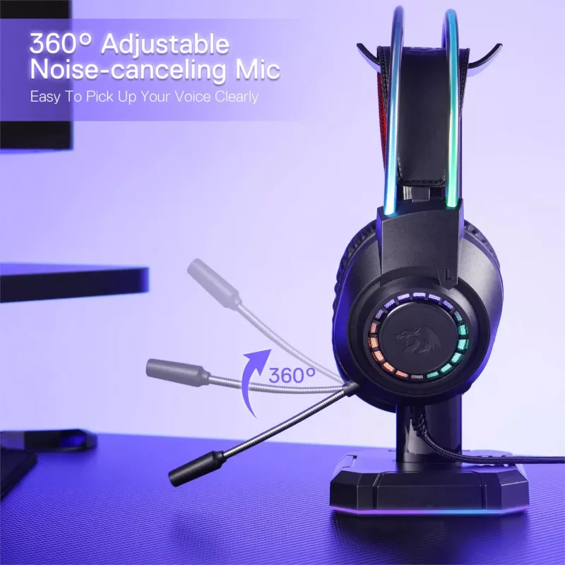 Redragon SCREAM Over-Ear RGB spēļu austiņas - Melna