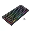 Redragon SHIVA K522 PRO RGB bezvadu spēļu tastatūra - trīs režīmu TKL mehāniskā, karsti maināmi sarkanie slēdži, melna