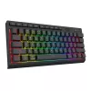 Redragon SHIVA K522 PRO RGB bezvadu spēļu tastatūra - trīs režīmu TKL mehāniskā, karsti maināmi sarkanie slēdži, melna
