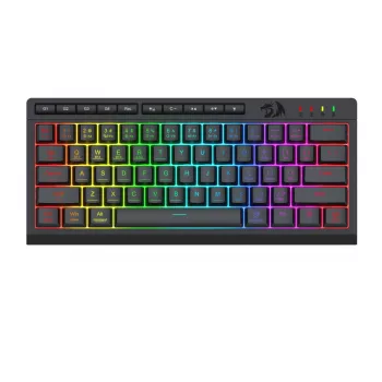 Redragon SHIVA K522 PRO RGB bezvadu spēļu tastatūra - trīs režīmu TKL mehāniskā, karsti maināmi sarkanie slēdži, melna