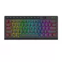 Redragon SHIVA K522 PRO RGB bezvadu spēļu tastatūra - trīs režīmu TKL mehāniskā, karsti maināmi sarkanie slēdži, melna