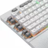 REDRAGON SHIVA membrānas tastatūra - balta, pilna izmēra RGB fona apgaismojums, 6 makro taustiņi, noņemams plaukstu balsts, vadu USB