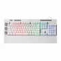 REDRAGON SHIVA membrānas tastatūra - balta, pilna izmēra RGB fona apgaismojums, 6 makro taustiņi, noņemams plaukstu balsts, vadu USB