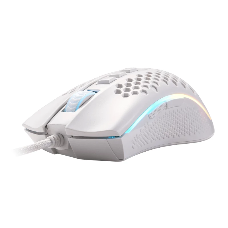 REDRAGON STORM WIRED RGB spēļu pele - viegls šūnveida dizains, 12400 DPI, 7 programmējamas pogas, Omron slēdži, PTFE kājiņas