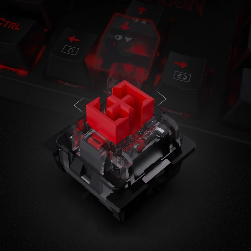 Redragon SURARA K582RGB mehāniskā RGB spēļu tastatūra - melna