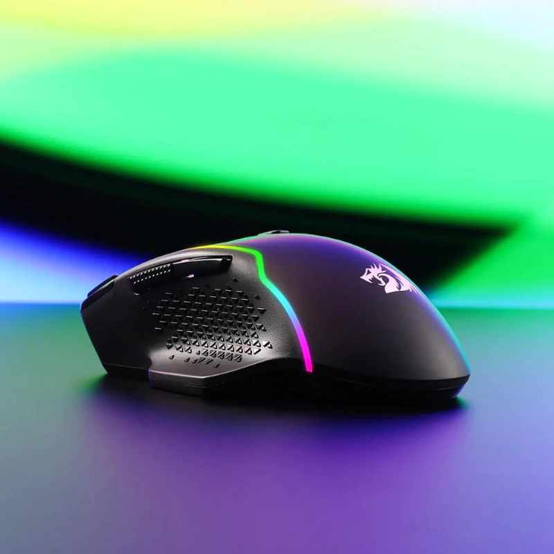 REDRAGON Taipan Pro 10000DPI RGB bezvadu spēļu pele - Melna