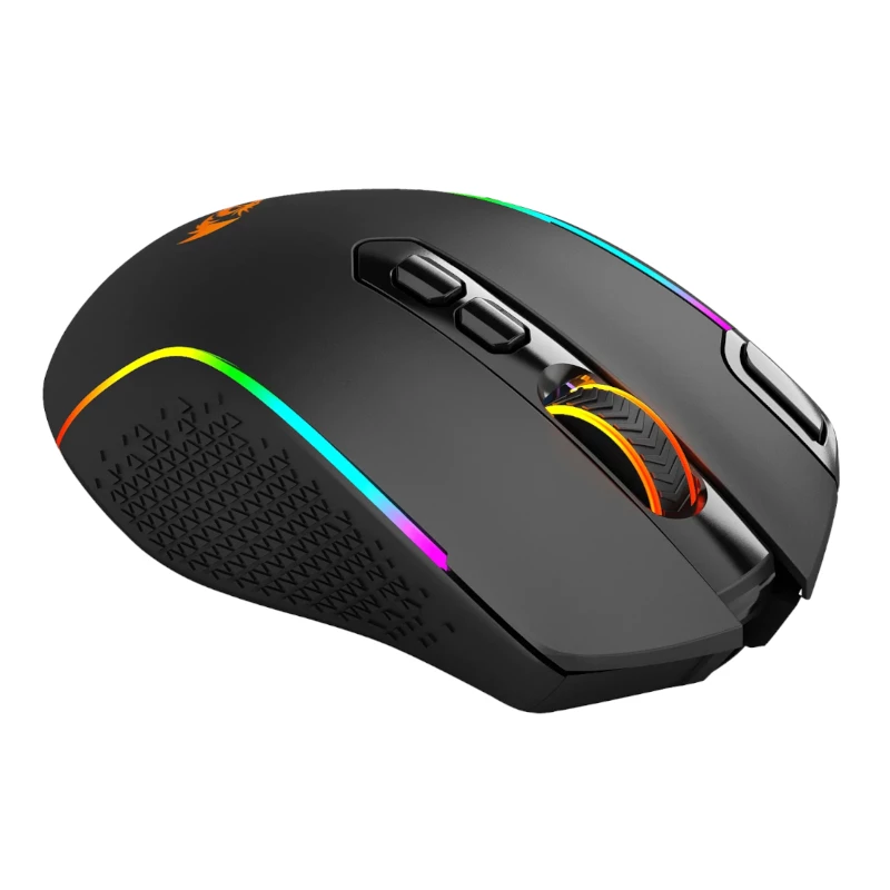 REDRAGON Taipan Pro 10000DPI RGB bezvadu spēļu pele - Melna