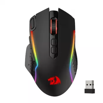 REDRAGON Taipan Pro 10000DPI RGB bezvadu spēļu pele - Melna